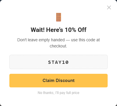 Exit-Intent Popup