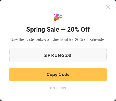 Promotional Popup