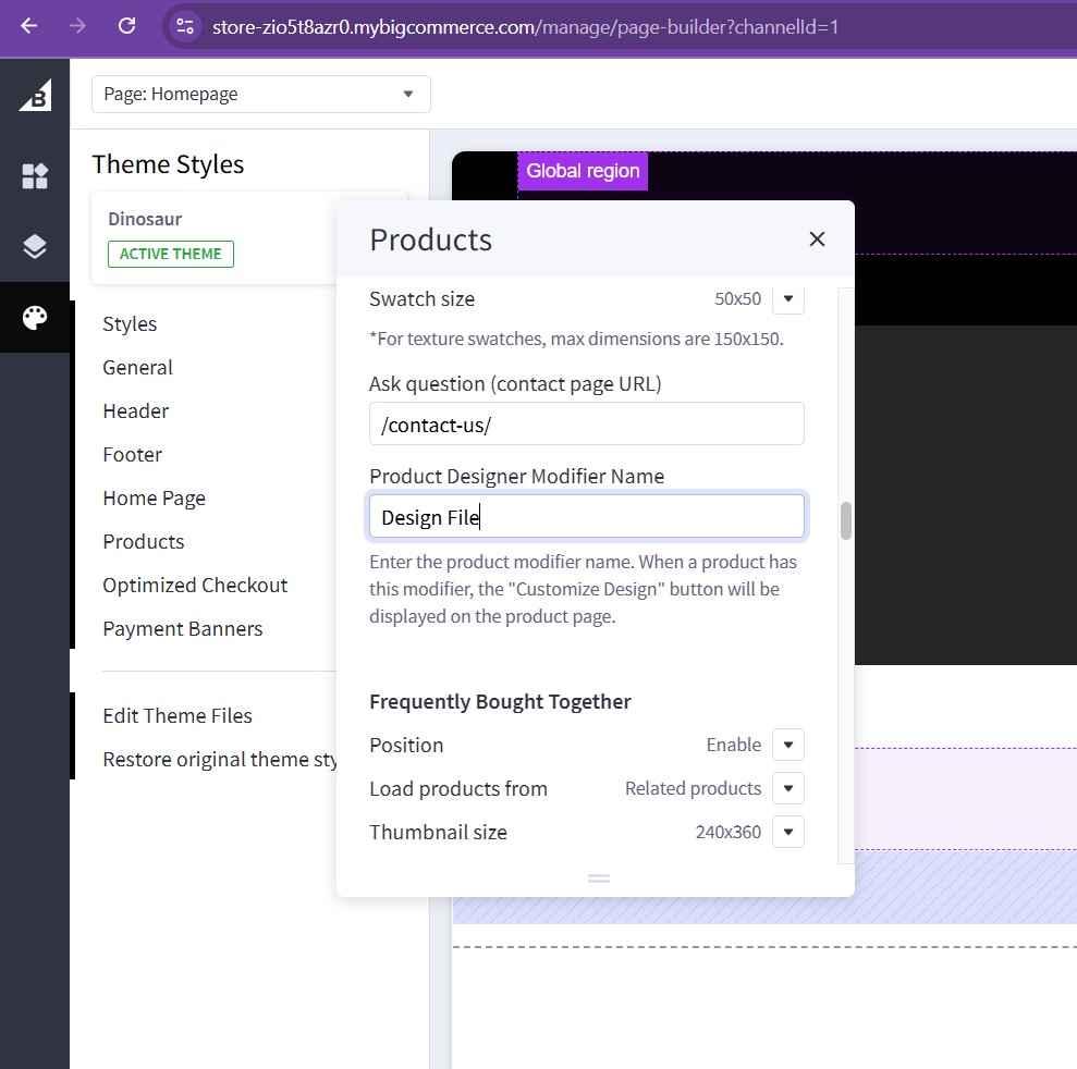 Product Designer Tool Configuration